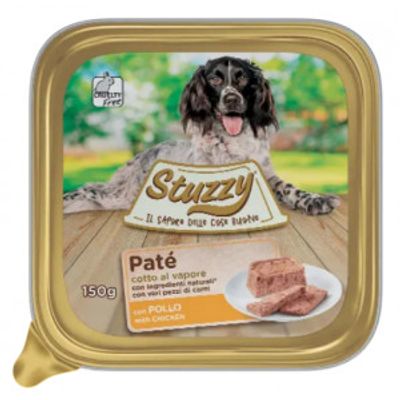 Stuzzy Paté met kip hondenvoer 150 gr. 1 tray (22 x 150 g)