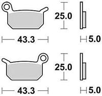 TRW Brake pad mcb 750 si sintered metal