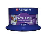 Verbatim 43703 DVD+R DL disc 8.5 GB 50 stuk(s) Spindel Bedrukbaar - thumbnail