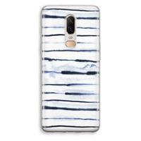 Ink Stripes: OnePlus 6 Transparant Hoesje - thumbnail
