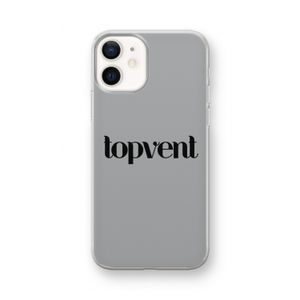 Topvent Grijs Zwart: iPhone 12 mini Transparant Hoesje