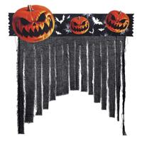 Halloween deurgordijn - pompoenen - zwart/oranje - 90 x 30 cm - Halloween versiering Halloween deurgordijn - pompoenen - zwart/oranje - 90 x 30 cm - Halloween versiering
