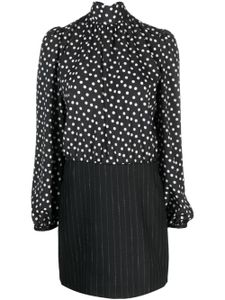 MSGM robe courte à pois - Noir