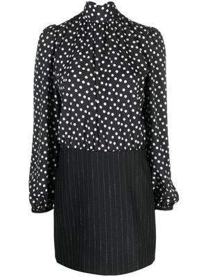 MSGM robe courte à pois - Noir