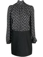 MSGM robe courte à pois - Noir
