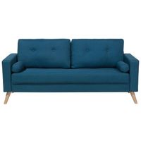 Beliani KALMAR - Tweezitsbank-Blauw-Polyester - thumbnail