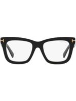 TOM FORD Eyewear lunettes de vue carrées à plaque logo - Noir