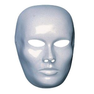 Wit blanco maskers dames gezicht