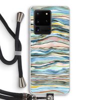 Watercolor Agate: Samsung Galaxy S20 Ultra Transparant Hoesje met koord