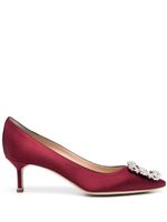 Manolo Blahnik escarpins Hangisi à boucle ornée de cristaux - Rouge - thumbnail