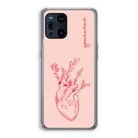 Blooming Heart: Oppo Find X3 Transparant Hoesje