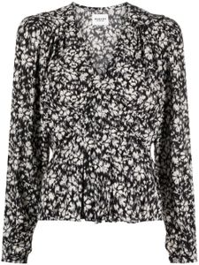 MARANT ÉTOILE blouse en soie à fleurs - Noir