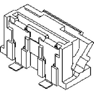 Molex 5022313300 FFC/FPC-aansluiting Totaal aantal polen: 33 Rastermaat: 0.5 mm Inhoud: 1 stuk(s) Tape on Full reel