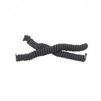 Elastische krulveters zwart
