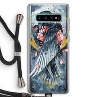 Golden Raven: Samsung Galaxy S10 Plus Transparant Hoesje met koord