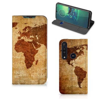 Motorola G8 Plus | Book Cover | Wereldkaart