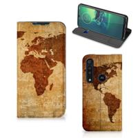 Motorola G8 Plus | Book Cover | Wereldkaart