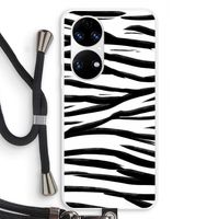 Zebra pattern: Huawei P50 Transparant Hoesje met koord