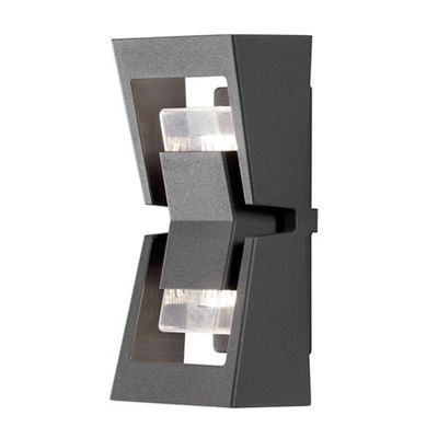 Wandlamp Potenza flush twinspot antraciet 30cm