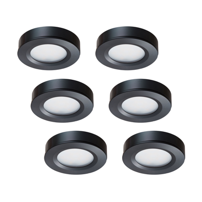 LED-opbouwspot set 6 stuks Adria zwart 3W dimbaar