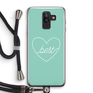 Best heart pastel: Samsung Galaxy J8 (2018) Transparant Hoesje met koord