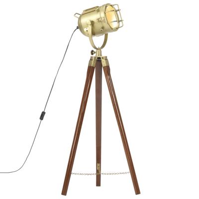 VidaXL Vloerlamp driepoot 97 cm massief mangohout