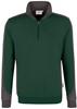 Hakro 476 Zip sweatshirt Contrast MIKRALINAR® - Fir Green/Anthracite - S