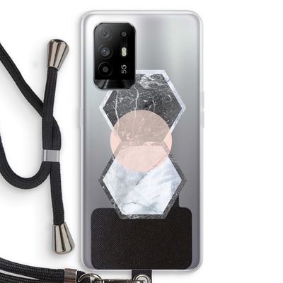 Creatieve toets: Oppo A94 5G Transparant Hoesje met koord
