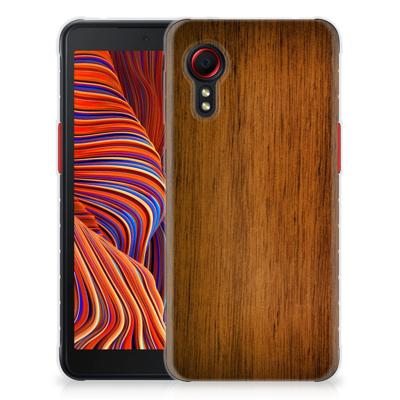 Samsung Galaxy Xcover 5 | Bumper Hoesje | Donker Hout