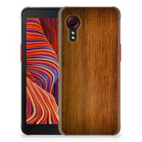 Samsung Galaxy Xcover 5 | Bumper Hoesje | Donker Hout
