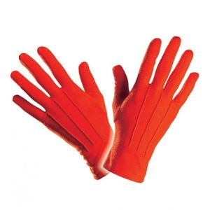 Handschoen rood kort   -