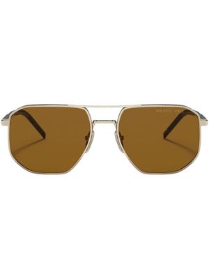 Prada Eyewear lunettes de soleil à monture carrée - Or