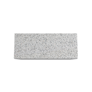 Storke Edge staand badmeubel 130 x 52 cm beton donkergrijs met Tavola enkel of dubbel wastafelblad in mat wit/zwart terrazzo