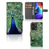 Xiaomi Redmi Note 12 Pro Plus | Telefoonhoesje | Met pasjeshouder | Pauw