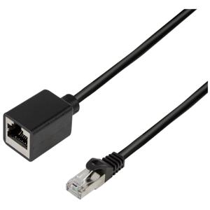 LogiLink CQX093S RJ45 Netwerkkabel, patchkabel CAT 6A S/FTP 10.00 m Zwart Vlambestendig, Halogeenvrij, Afscherming gevlochten 1 stuk(s)