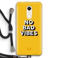 No Bad Vibes: Xiaomi Redmi 5 Transparant Hoesje met koord