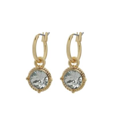 Biba Hang Oorbellen Goud met Swarovski Steentje Lt. Azore