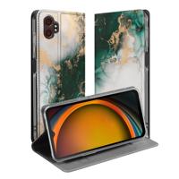 Wallet Case Samsung Galaxy Xcover 7 Pro Marmer Groen