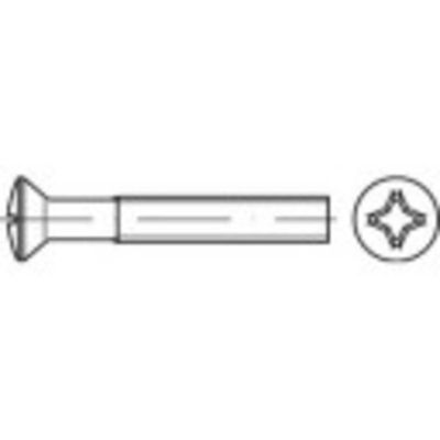 TOOLCRAFT TO-5376723 Bolverzonken schroeven M4 8 mm Kruiskop Phillips RVS A4 1000 stuk(s)