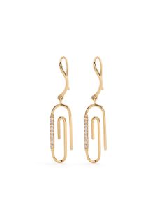 Aurelie Bidermann boucles d'oreilles Paperclip en or 18ct ornées de diamants