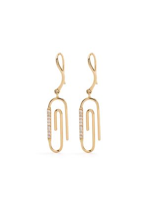 Aurelie Bidermann boucles d'oreilles Paperclip en or 18ct ornées de diamants
