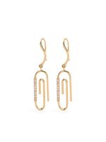 Aurelie Bidermann boucles d'oreilles Paperclip en or 18ct ornées de diamants