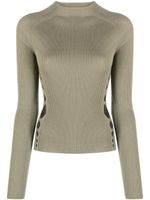 Dion Lee pull Snake Diamond Skivvy en laine - Vert - thumbnail