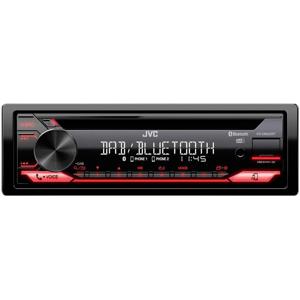 JVC KDDB622BT Autoradio enkel DIN Aansluiting voor stuurbediening, Bluetooth handsfree, DAB+ tuner