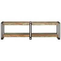 The Living Store Tv-kast Vintage - Gerecycled hout - 140x30x40 cm - Metalen frame