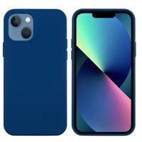 Lunso - Softcase Backcover hoes - iPhone 13 Mini - Blauw