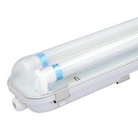 LED TL armatuur 60cm dubbel - T8 (G13) - 18 Watt 2520 lumen (140lm/W) - 3000K warm wit (830) - Koppelbaar - Flikkervrij - IP65 Waterdicht - LED TL Lamp