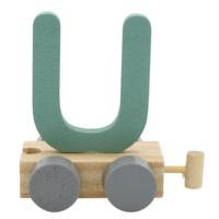 JeP kids houten treinletter U-groen