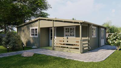 Blokhut - Tuinhuis Azores | 70 mm | vuren Red Class Wood geïmpregneerd