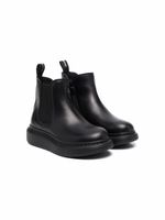 Alexander McQueen Kids bottines à bout rond - Noir